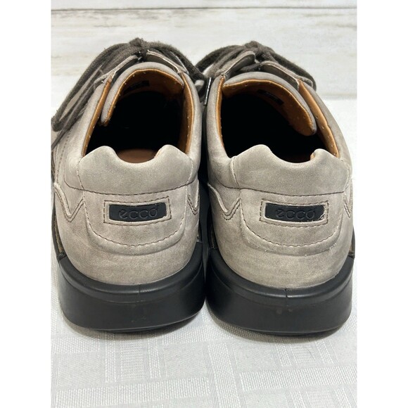 ECCO Light Shock Point Shoes Men Sz. 46 12-12.5 Gray Brown Leather Oxfords dress main image 8